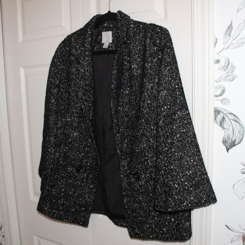 Cape Coat Boucle Grey Small